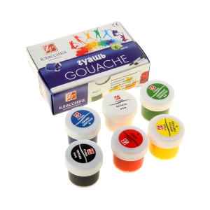 Гуашь Луч Классика банка 20 мл 6 цветов