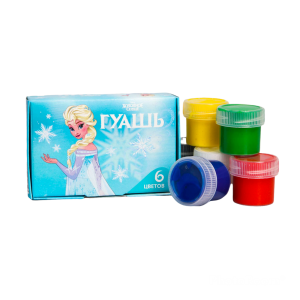 Гуашь Холодное сердце 6 цветов х 20 мл