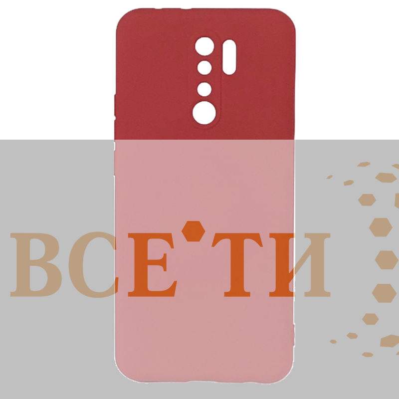 Накладка силиконовая Silicone Case с бархатной подкладкой для Xiaomi Redmi 9
