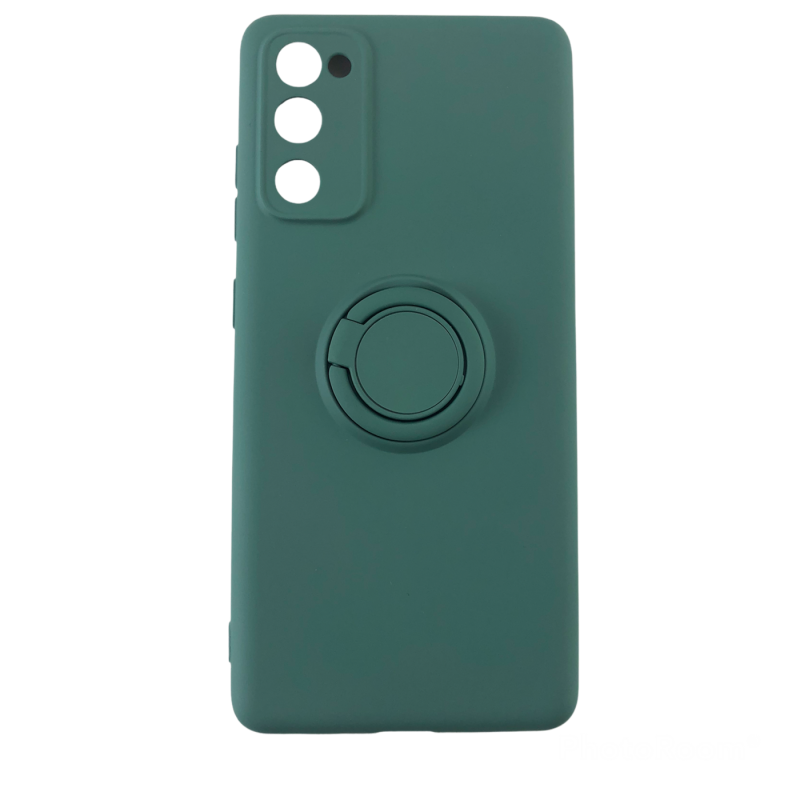 Накладка силиконовая с кольцом и металлической вставкой для Samsung S20 FE