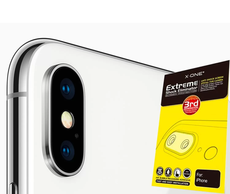 Противоударная защитная плёнка X-ONE для основной камеры iPhone X/XS