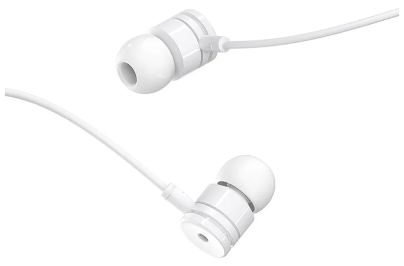 Внутриканальные наушники Borofone BM31 AUX разъём с микрофоном без рег.громкости (Белый)