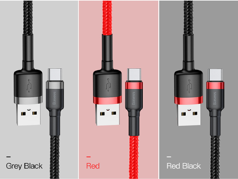 Кабель Baseus cafule Cable 3A USB - USB Type-C 1 м