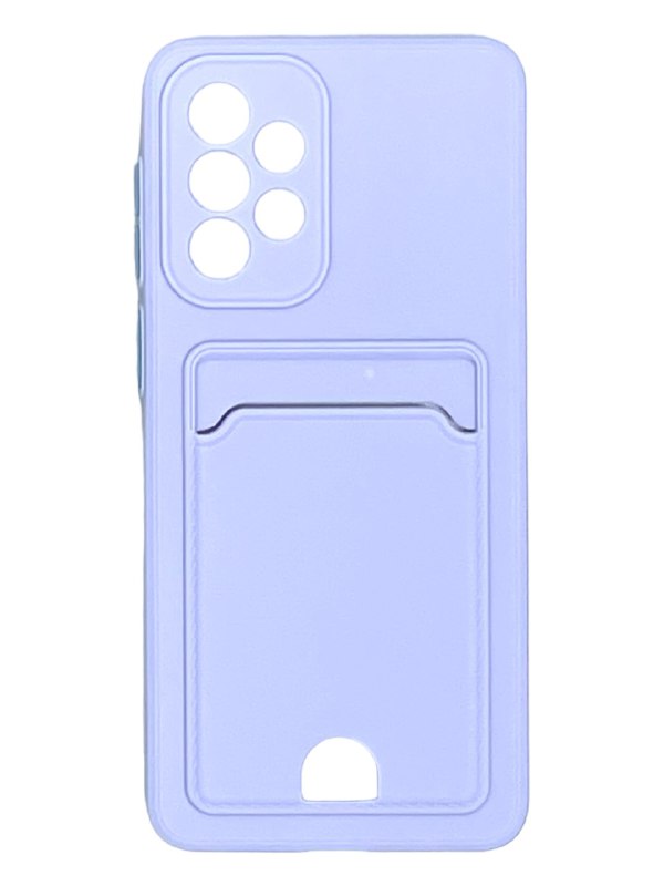 Силиконовый чехол матовый с визитницей для Samsung A33 (Лиловый)