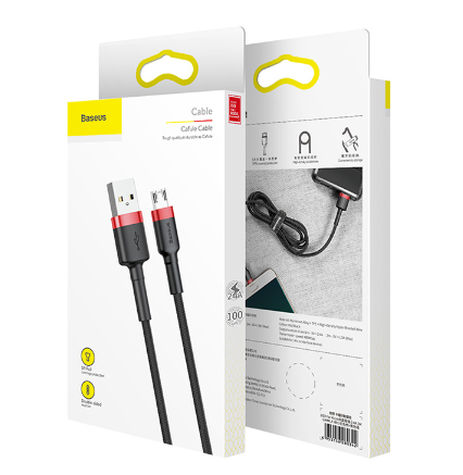 Кабель Baseus cafule Cable USB Micro 2.4A 1M Кабель Baseus cafule Cable USB Micro 2.4A 1M