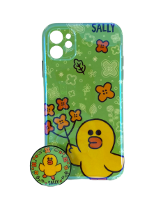 Накладка силиконовая  для IPhone 11 с держателем Sally