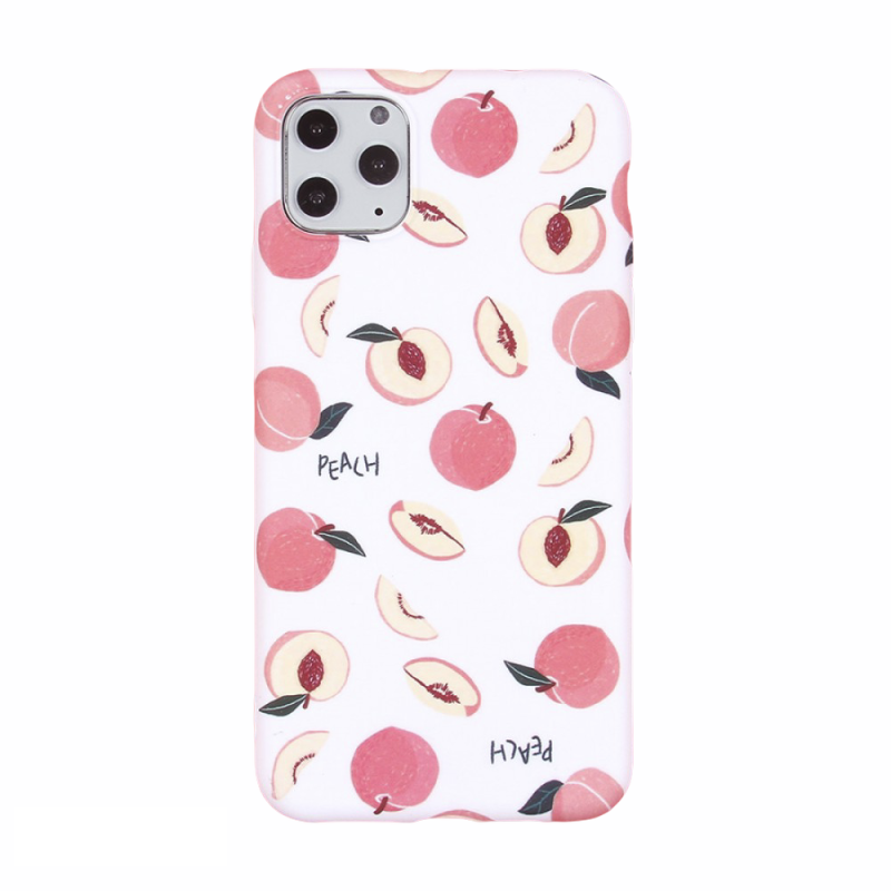 Накладка силиконовая ТПУ Фрукты Персик для IPhone 11 pro