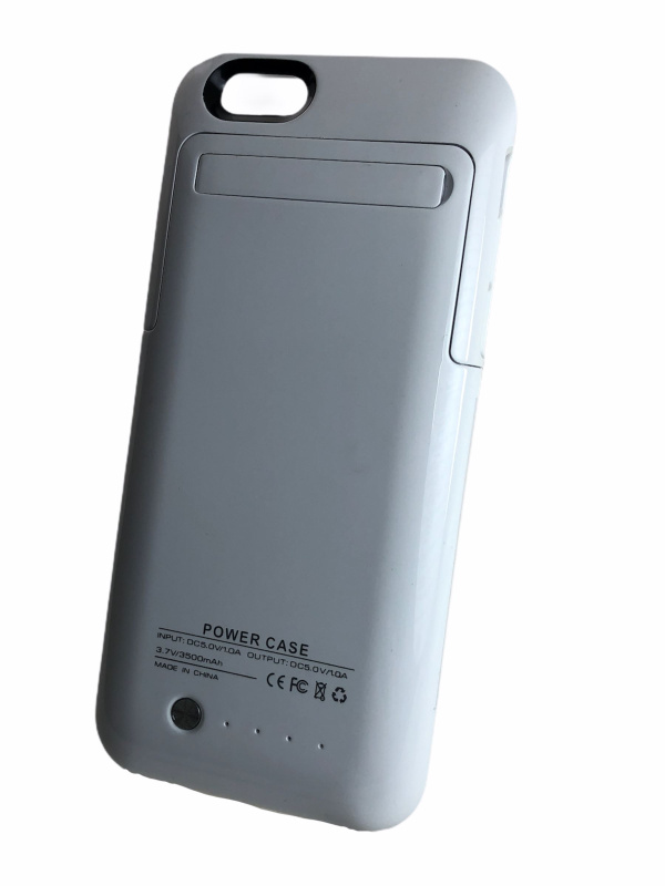 Чехол с дополнительным аккумулятором External Battery Power Case 3500mAh для iPhone 6/6S белый