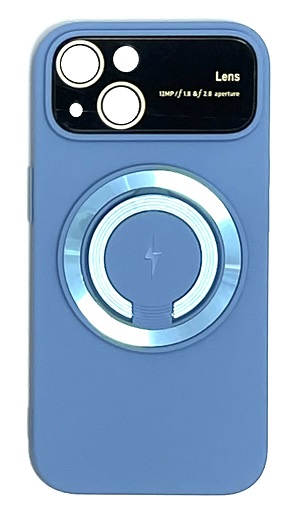 Силиконовый чехол MagSafe для iPhone 15 (Голубой)