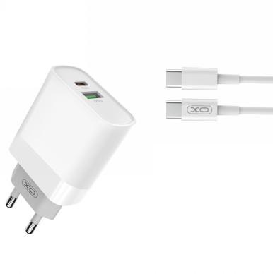 Зарядное устройство 2 в 1  XO L64 18W FAST EU QC3.0+PD FAST  и кабель Type-C PD