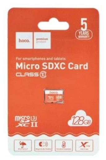 Карта памяти HOCO 128GB Micro-SD Class 10