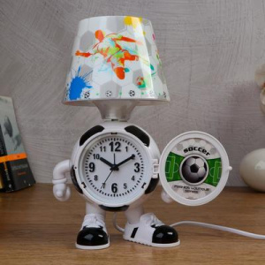Часы-светильник "Футбол" с будильником