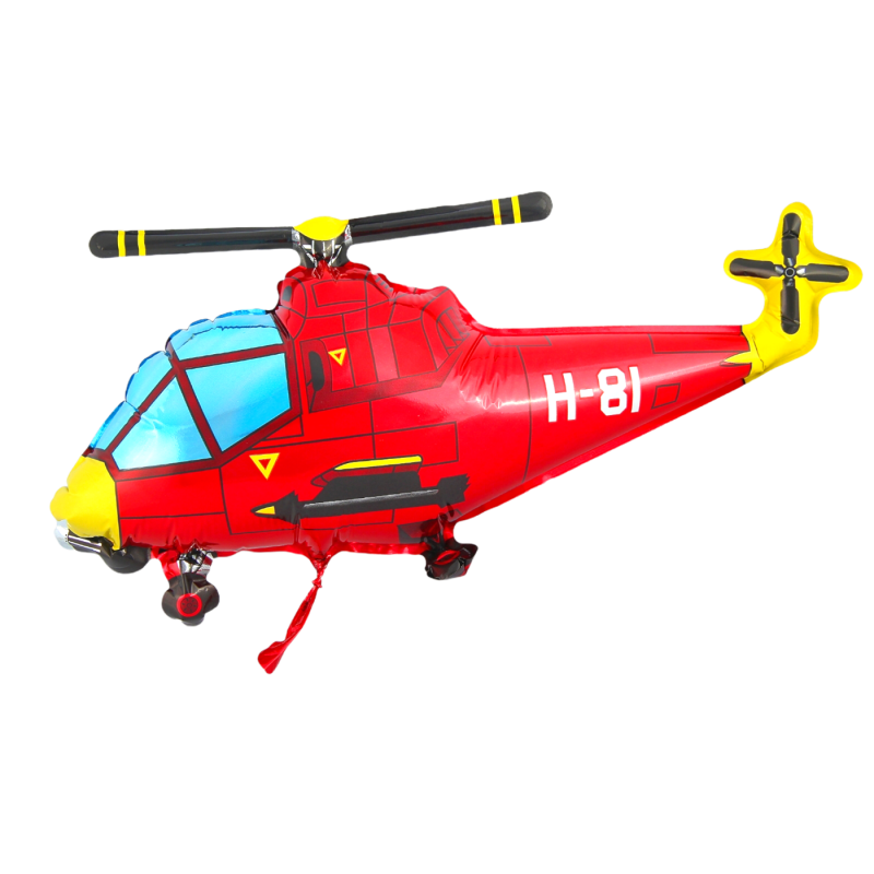 Шар фольгированный 12" Вертолёт красный