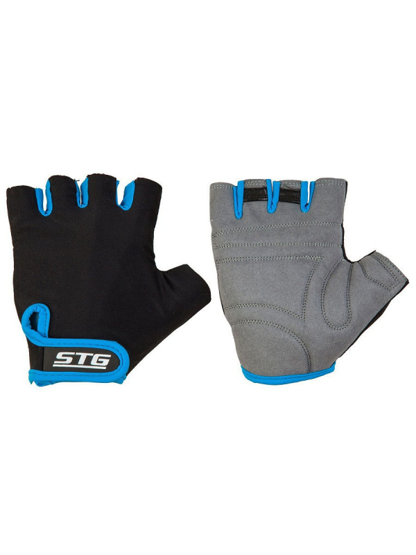 Велоперчатки STG 909 X87903 быстросъемные черно-синие