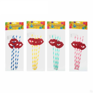 Трубочки для коктейля Улыбочка набор 4 шт