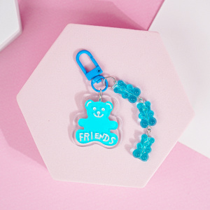 Брелок "Мармеладный Мишка" голубой