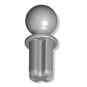 Дополнительная деталь Вал крестовинного типа с выпуклостью 3 см (серый)