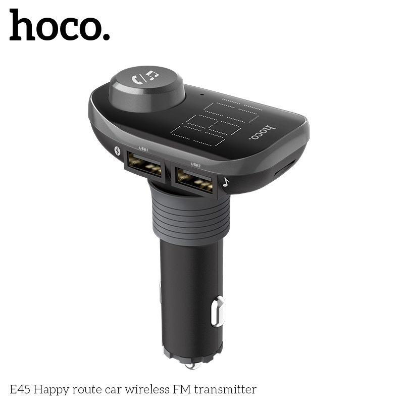 Автомобильный FM трансмитер Hoco E45 Happy route car wireless