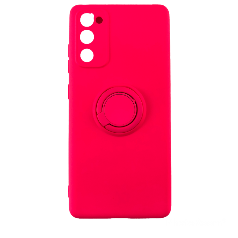 Накладка силиконовая с кольцом и металлической вставкой для Samsung S20 FE