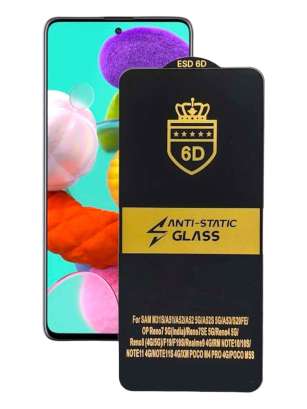 Защитное стекло 6D Full Glue для Xiaomi Redmi Note 12 Pro Plus (Черный)