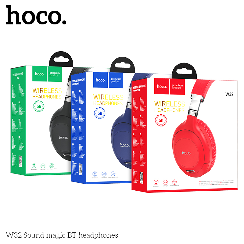 Беспроводные накладные наушники Hoco W32 Sound magic BT headphones