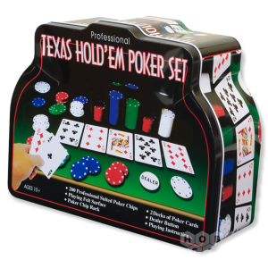 Профессиональный набор для игры в покер в банке