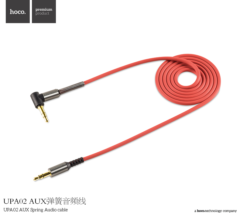 Кабель AUX Hoco UPA02 AUX Spring Audio cable
