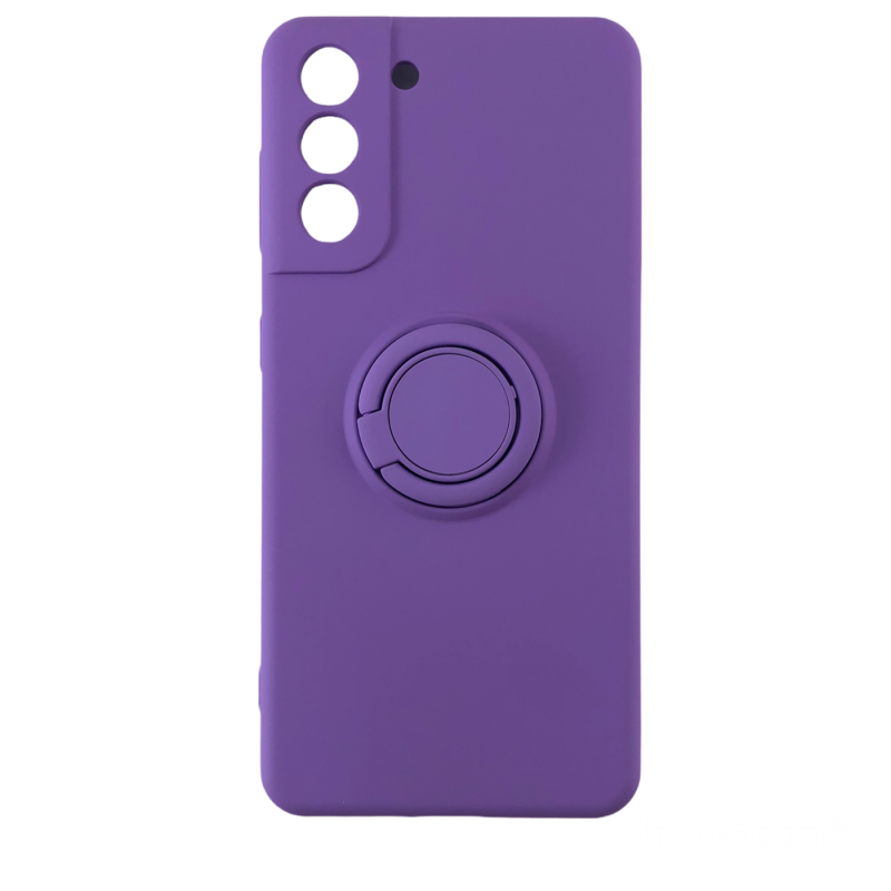 Накладка силиконовая с кольцом и металлической вставкой для Samsung S20 FE