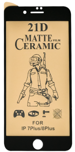 Защитная пленка CERAMICS МАТОВАЯ для Apple iPhone 7 Plus / 8 Plus (Черный)