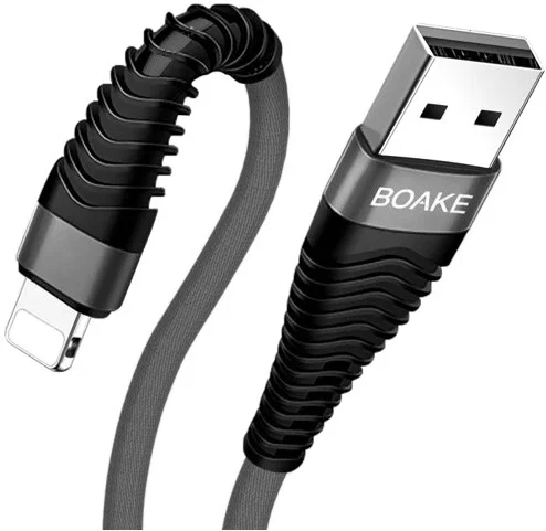 Кабель Hoco X38 USB 2.1A для Lightning нейлон 1м (Черный)