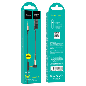 Кабель AUX Hoco UPA02 AUX Spring Audio cable 2m (with Mic)