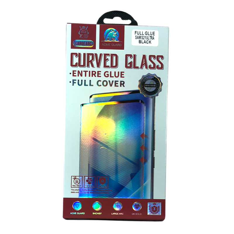Защитное стекло Large ARC с отверстием для отпечатка для Samsung S21 Ultra
