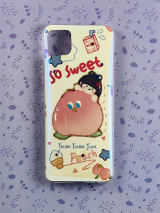 Накладка силиконовая перламутровая Персик для Realme C11