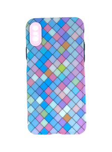 Накладка силиконовая для iPhone X/XS Клетка