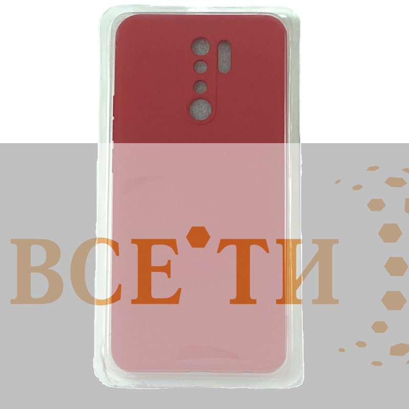 Накладка силиконовая Silicone Case с бархатной подкладкой для Xiaomi Redmi 9