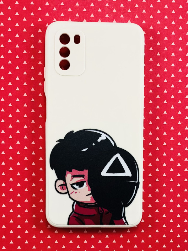 Накладка cиликоновая Игра в кальмара для Xiaomi POCO M3