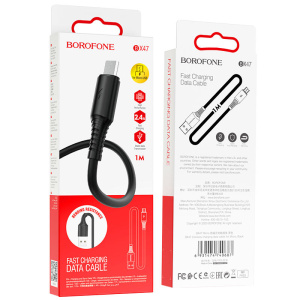 Кабель Borofone BX47 USB 2.4A для micro USB 1м (Черный)