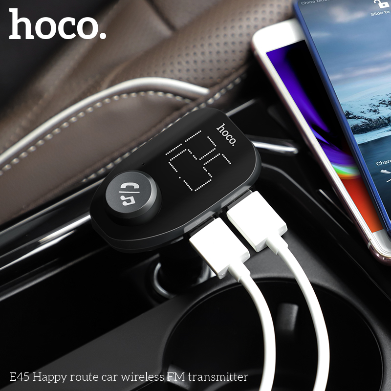 Автомобильный FM трансмитер Hoco E45 Happy route car wireless