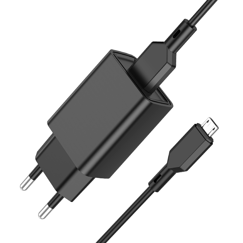 Сетевое зарядное устройство Borofone BA68A 1USB 2.1A кабель Micro USB (Черный)
