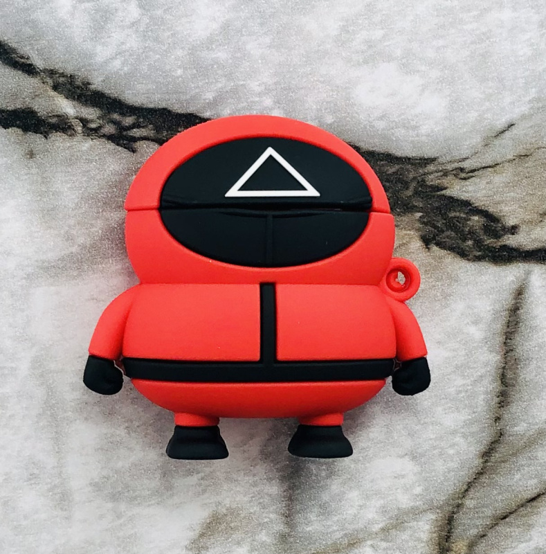 Чехол силиконовый Игра в кальмара для AirPods