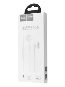 Внутриканальные наушники Hoco M53 Exquisite sound 1.2 м (Белый)