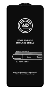 Защитное стекло 6D Full Glue для Xiaomi Mi 11 Lite / 12 Lite / Vivo X70 (Чёрный)