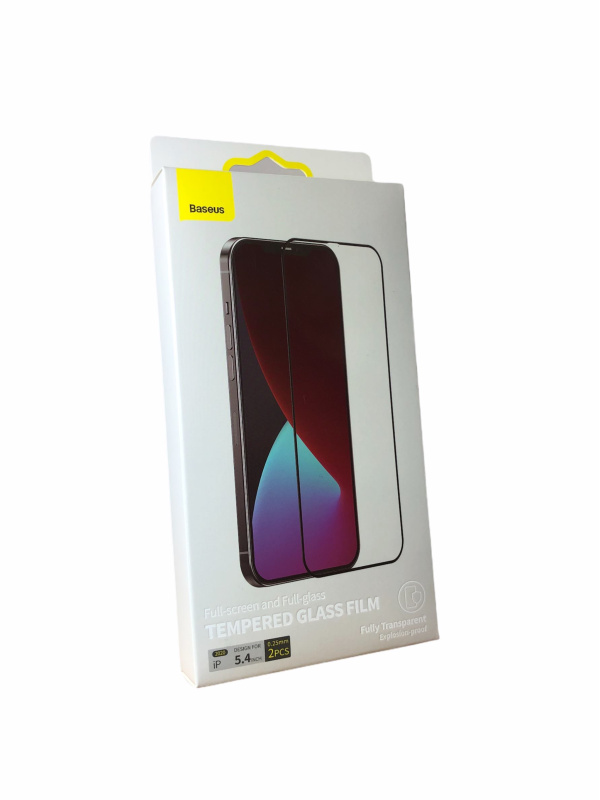 Защитное стекло Baseus 0.25mm Full-screen and Full-glass Tempered Glass для iPhone 12 mini