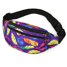 Поясная сумка "Leaves" фиолетовый