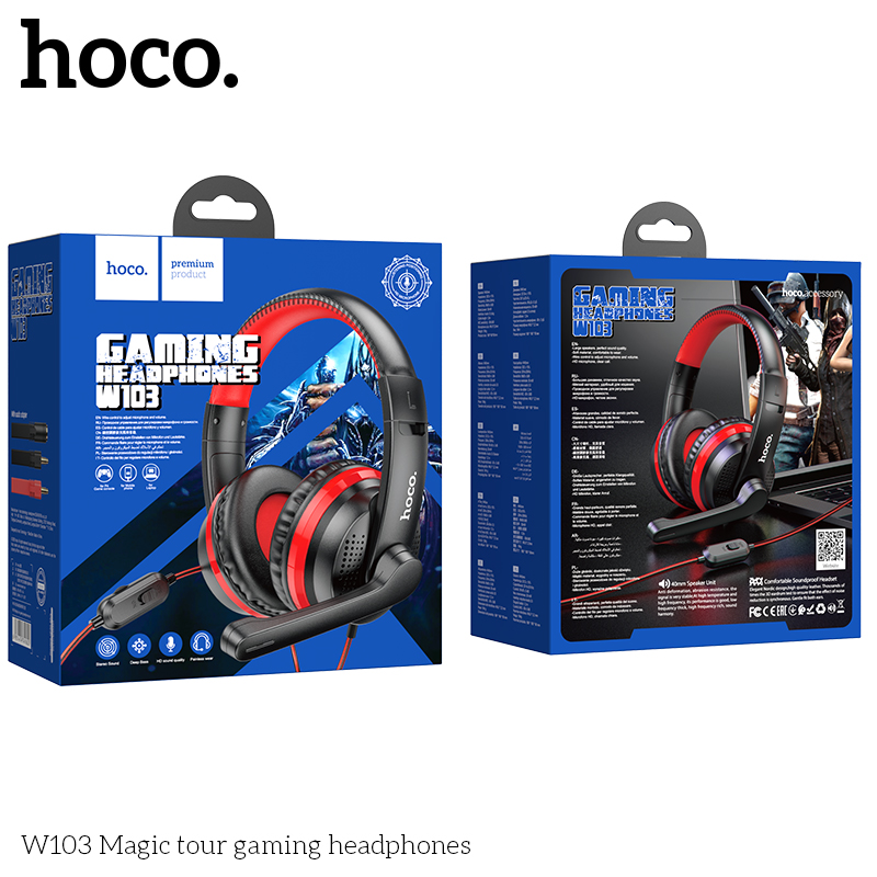 Игровые наушники с микрофоном Hoco W103 Magic tour gaming headphones