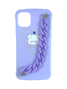 Накладка силиконовая  для IPhone 11 Цепочка держатель