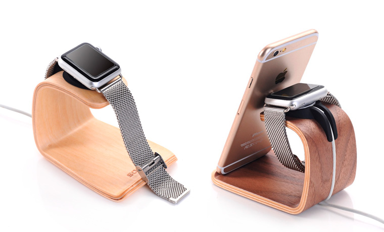 Деревянная подставка-держатель SAMDI для Apple Watch Грецкий орех