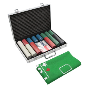 Набор для покера из 500 фишек для покера с номиналом в алюминиевом кейсе