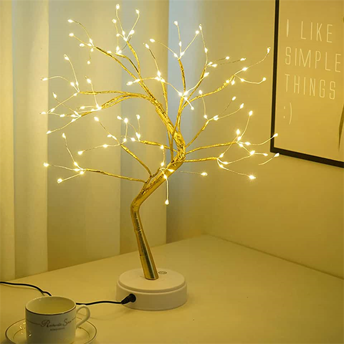 Светильник настольный LED Дерево Золотое