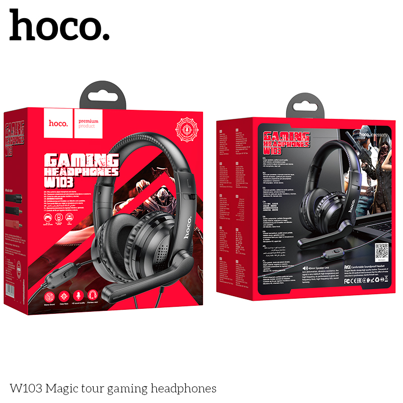 Игровые наушники с микрофоном Hoco W103 Magic tour gaming headphones